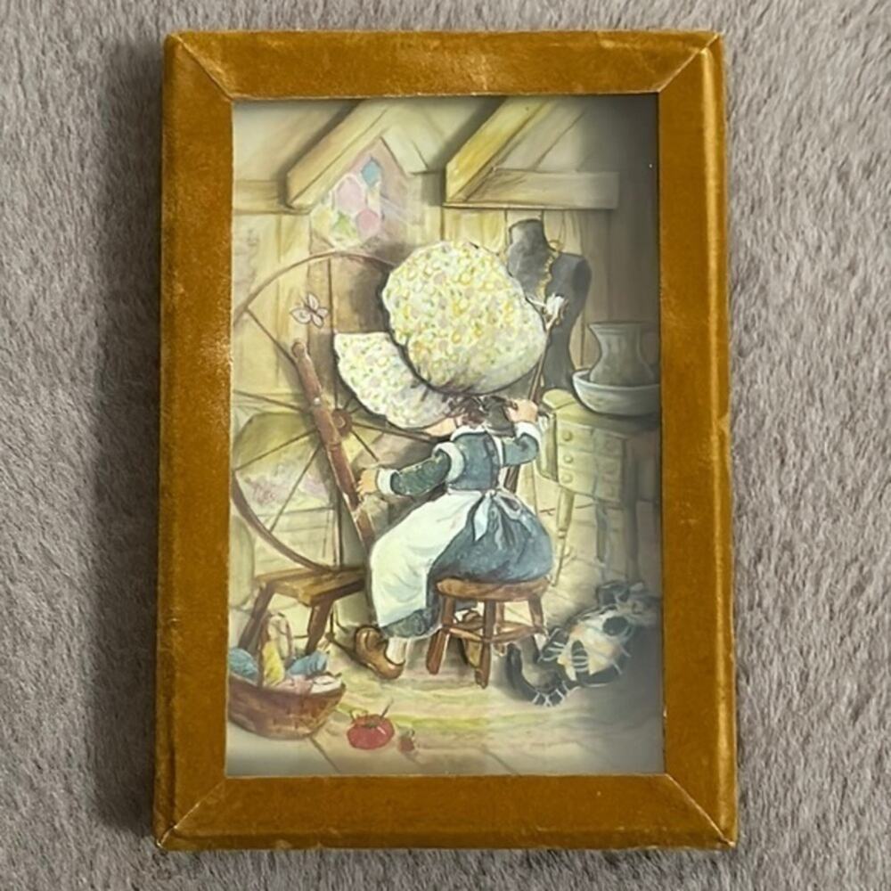 Vintage Holly Hobbie 3D Art Wall Decor Circa 70s